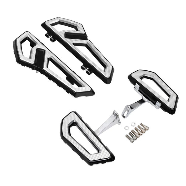 Driver & Passenger Floorboards Footboards Fit For Harley Touring Glide 1993-2024