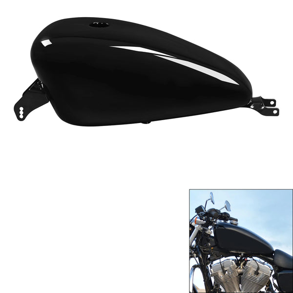 Gloss Black 3.7Gal. 14L Gas Fuel Tank Fit For Harley Sportster XL 883 1200 04-06
