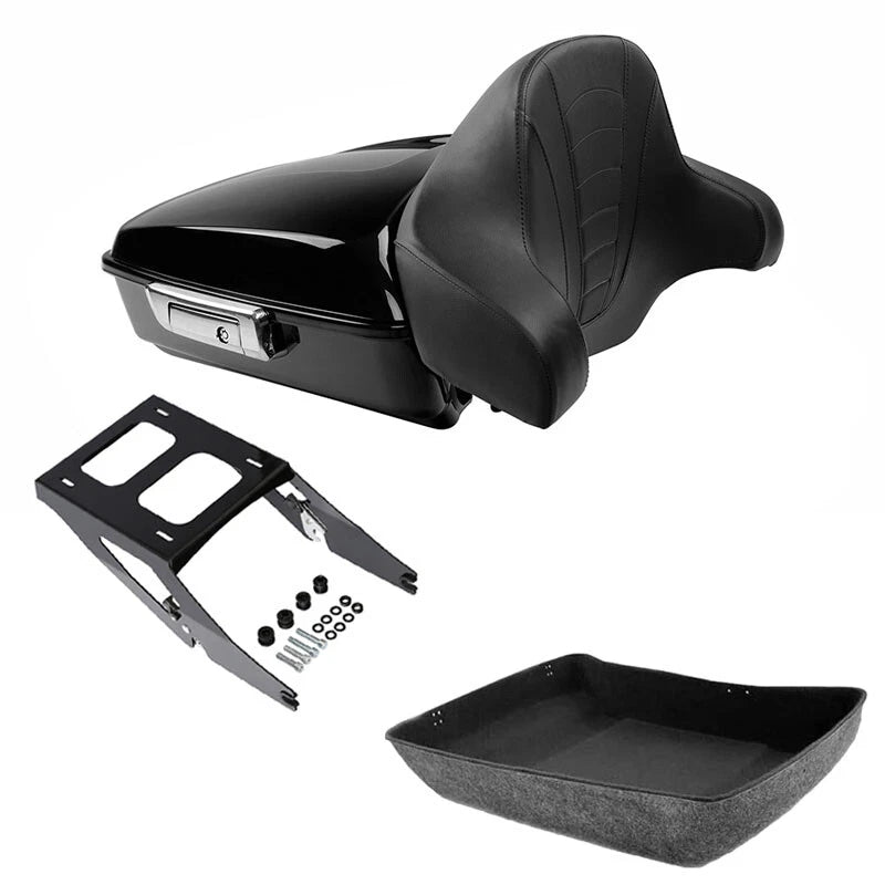 Chopped Trunk Pad Two-Up Mount Fit For Harley Softail Sport Glide 18-21