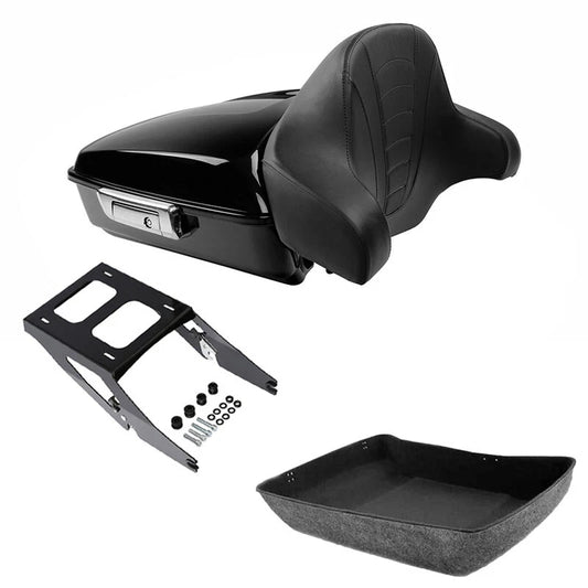 Chopped Trunk Pad Two-Up Mount Fit For Harley Softail Sport Glide 18-21