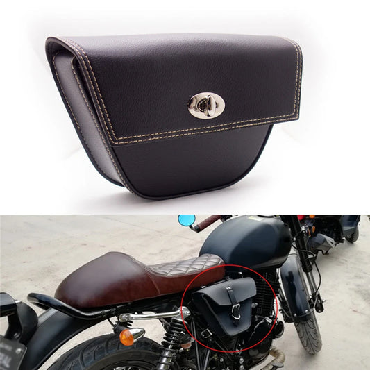 New Motorcycle PU Leather Saddlebag saddle bag Luggage Tool Side Bag For Honda