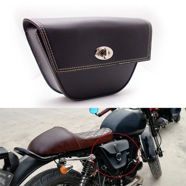 New Motorcycle PU Leather Saddlebag saddle bag Luggage Tool Side Bag For Honda