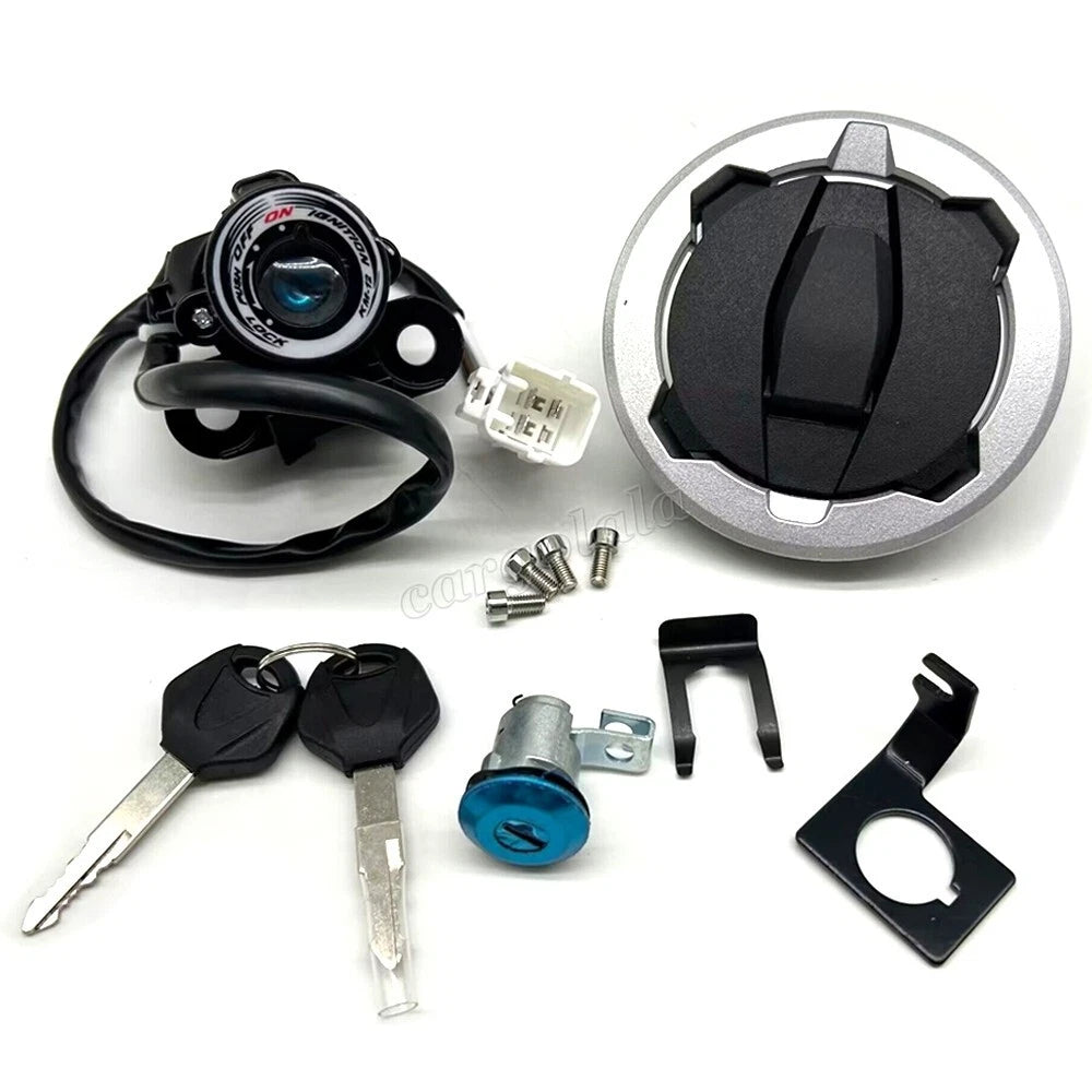 Ignition Switch Fuel Gas Cap Lock Set Fit For Kawasaki Ninja 400 EX400 Z400