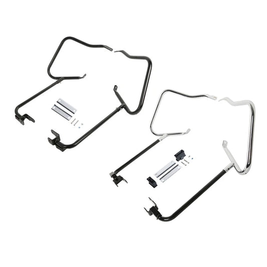 Chrome/Black Saddlebags Saddle Bag Guards Crash Bar For Harley Touring 2014-2024