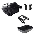 Black King Trunk Backrest Mount Rack Docking Fit For Harley Touring Flht 2014-26