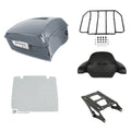 King Trunk Backrest Plate Mount Rack Fit For Harley Touring 2014-26 Gunship Gray