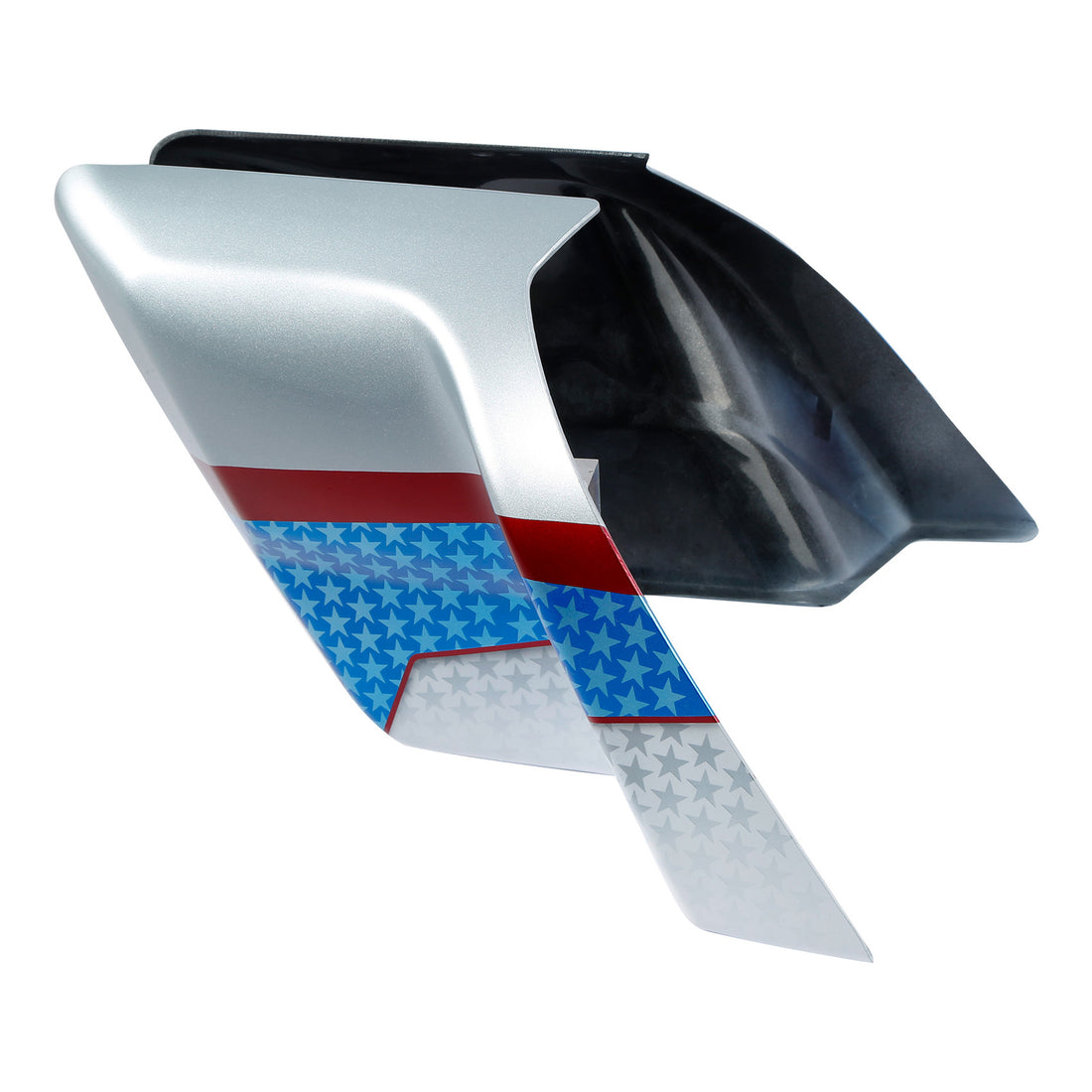 Stretched Side Cover Fit For Harley Street Road Glide 2014-2024 White Flake Fade