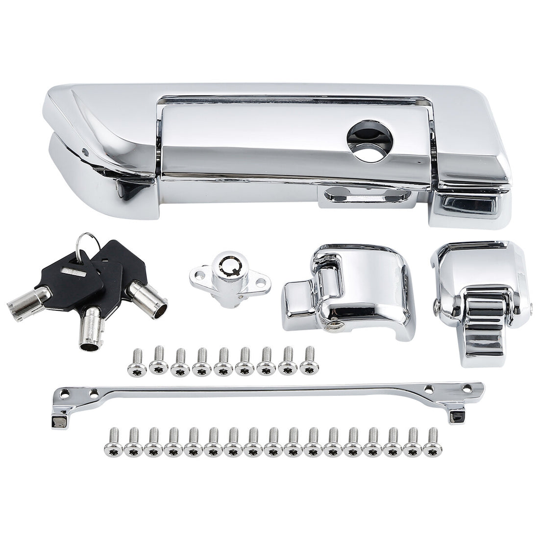 Chrome Trunk Latches Key Hinges Fit For Harley Touring Road King 2014-2024