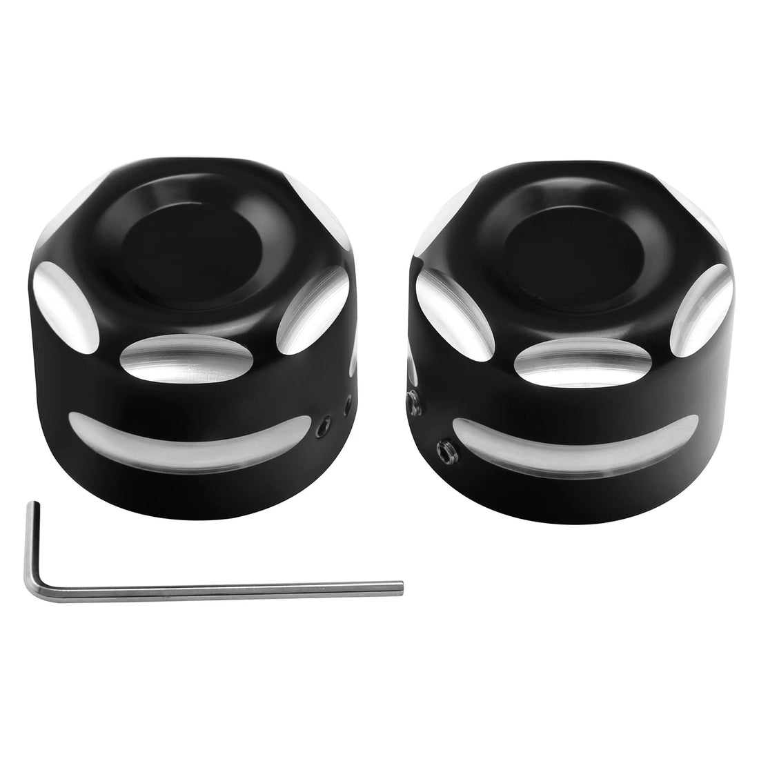 Front Axle Nut Covers Caps Fit For Harley Sportster 09-22 Softail 09-17