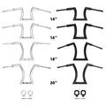 14/16/18/20" Rise 2" Ape Hanger Handlebar & Risers Fit For Harley Sportster XL