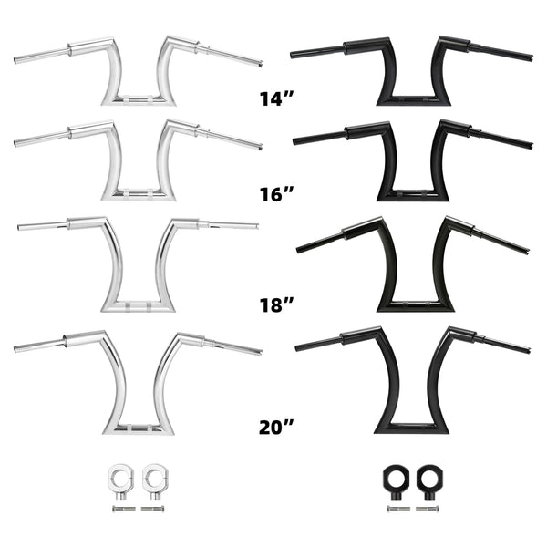 14/16/18/20" Rise 2" Ape Hanger Handlebar & Risers Fit For Harley Sportster XL
