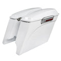 5" Stretched White Hard Saddlebags Fit For Harley Electra Street Glide 1993-2013