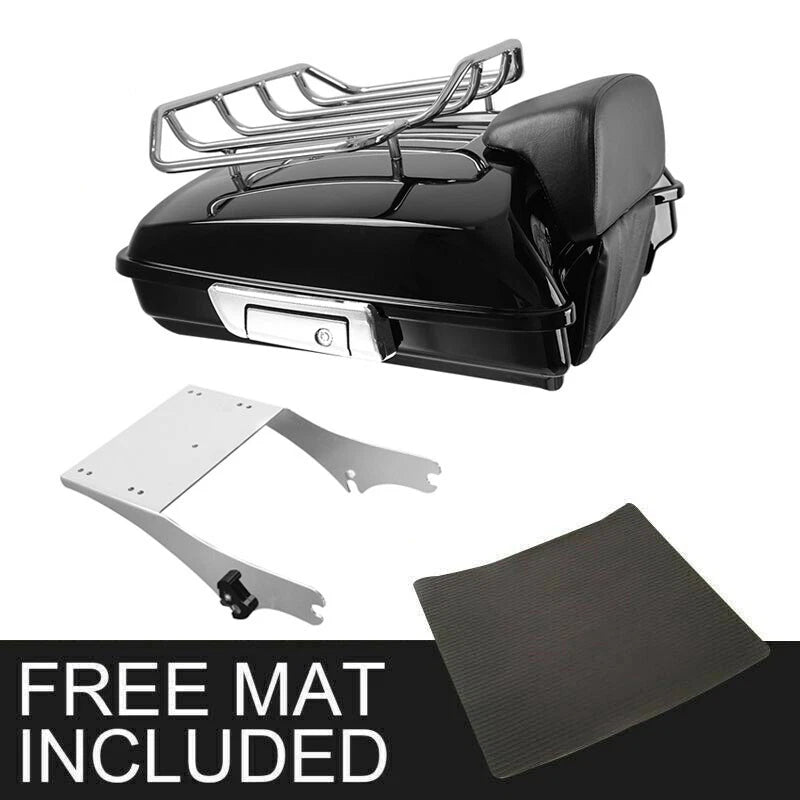 Razor Trunk Backrest Top Rack Mount Fit For Harley Touring Road King 1997-2008