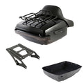 Black King Trunk Backrest Mount Rack Light Fit For Harley Road Glide 2014-2026