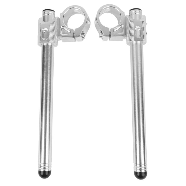 Silver 38mm HandleBars Clip On Fit For Yamaha Fzr 400/600CC 1989-1996 1990 91 92