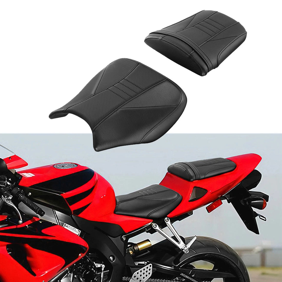 Two Up Driver Passenger Seat Fit For Honda CBR1000RR Cbr 1000RR 2004-2007 Black
