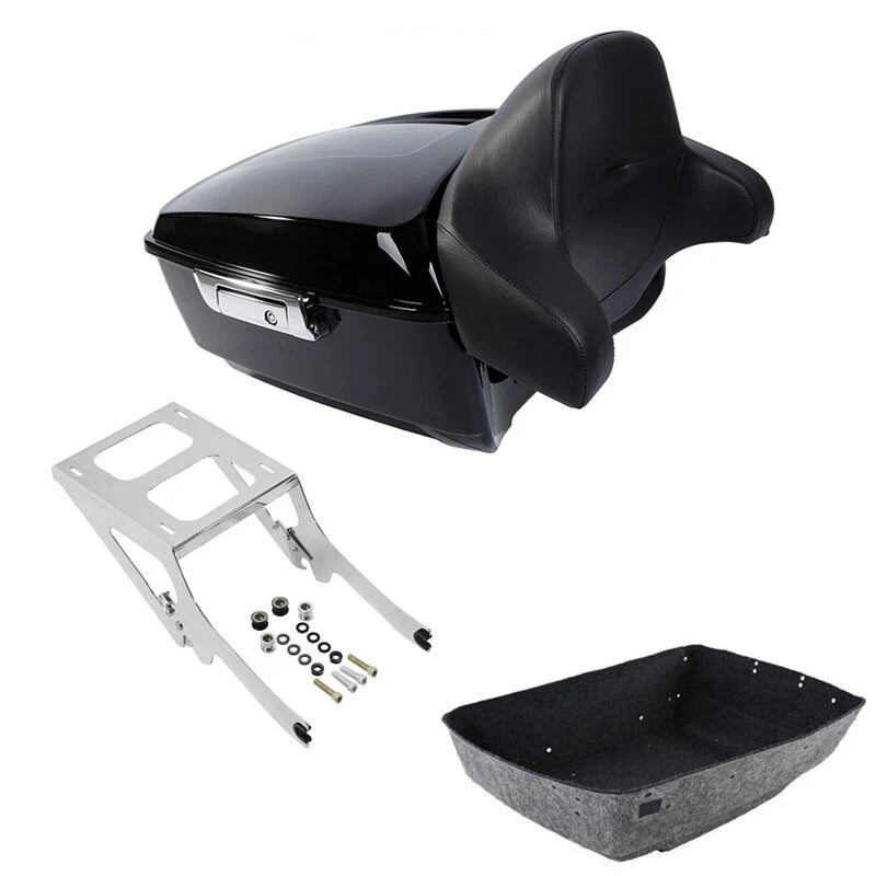King Trunk Luggage Backrest Mount Rack Fit For Harley Heritage Classic 2018-2026