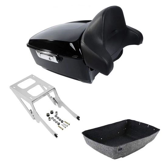 King Trunk Luggage Backrest Mount Rack Fit For Harley Heritage Classic 2018-2026