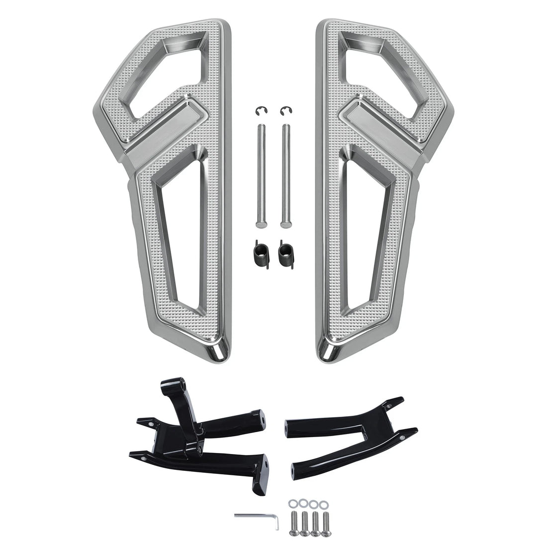 Driver Rider Footboards & Mount Bracket Fit For Harley Softail Flsl Flhcs 18-26