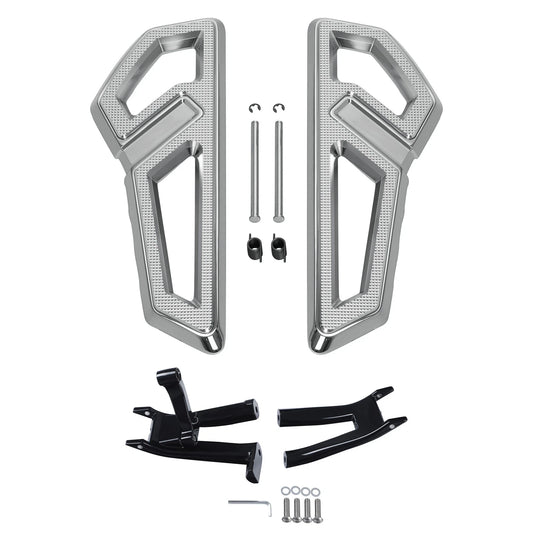 Driver Rider Footboards & Mount Bracket Fit For Harley Softail Flsl Flhcs 18-26