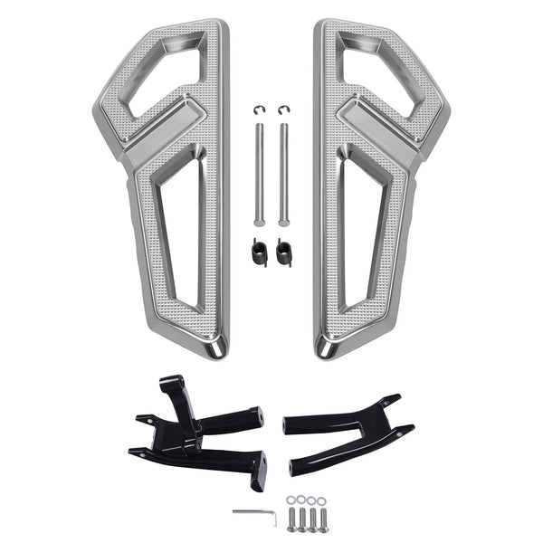 Driver Rider Footboards & Mount Bracket Fit For Harley Softail Flsl Flhcs 18-26