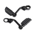 1-1/4" Long Angled Adjustable Highway Foot Pegs Rest Mount Kit For Harley Honda