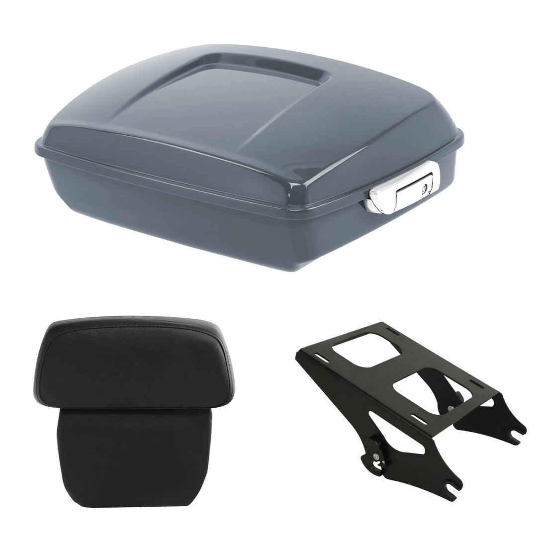 Chopped Trunk Backrest Mount Fit For Harley Street Glide 2014-2026 Gunship Gray