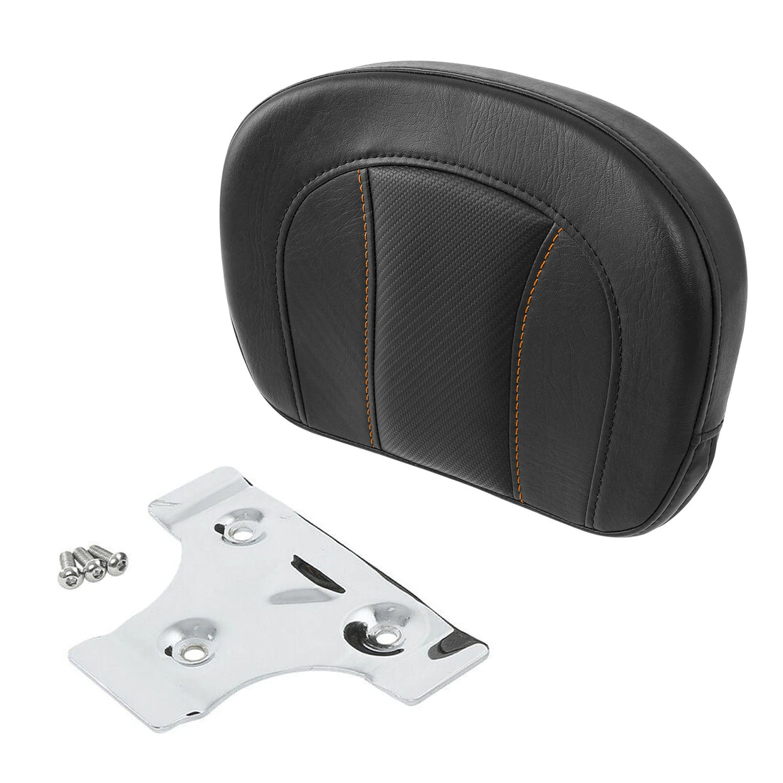 Passenger Sissy Bar Backrest Pad Fit For Harley Touring Road King Softail Fatboy