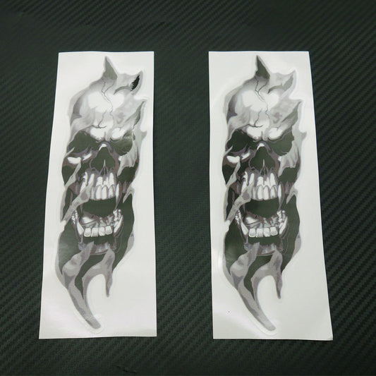 Motorcycle Front Fork Skull Decals Graphic Stickers For Yamaha Road Star V Star