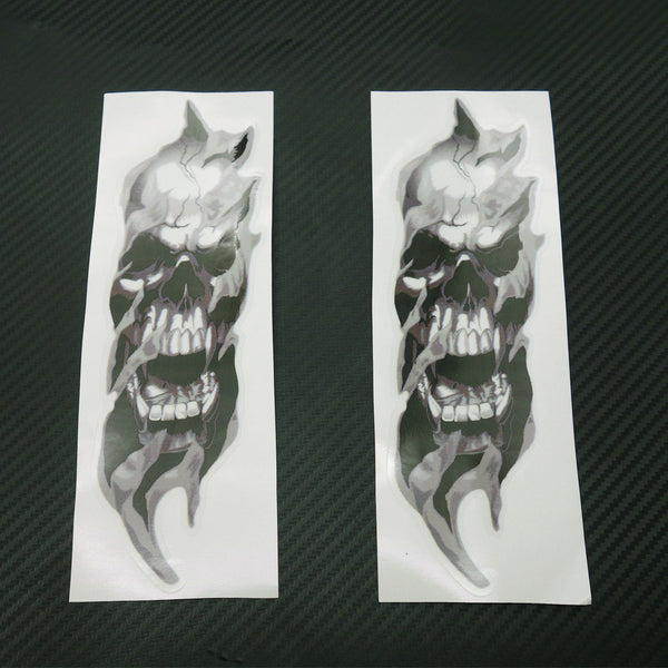 Motorcycle Front Fork Skull Decals Graphic Stickers For Yamaha Road Star V Star