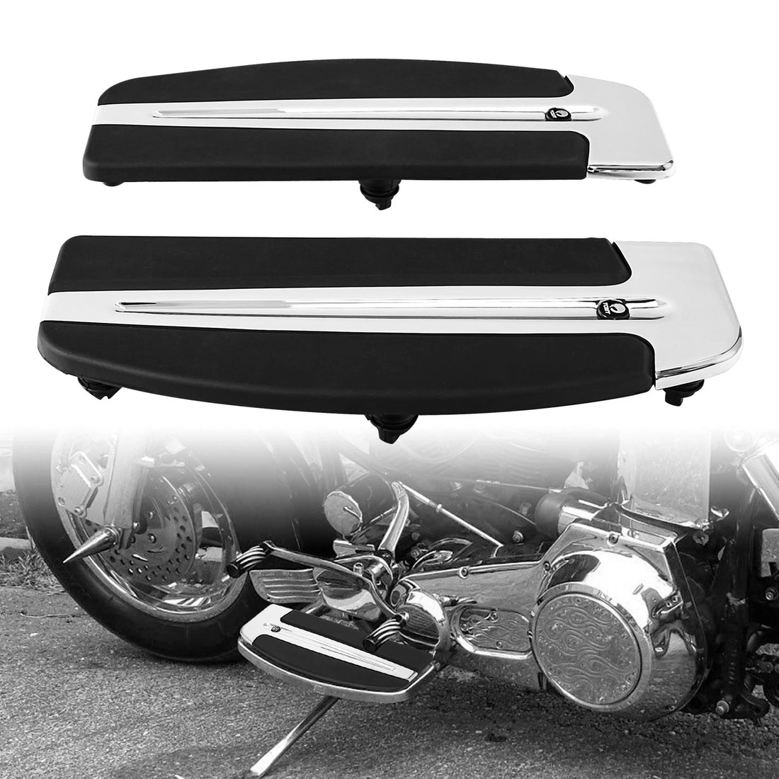 Slipstream Rider Footboard Insert Kit Fit For Harley Electra Glide Classic Flhtc