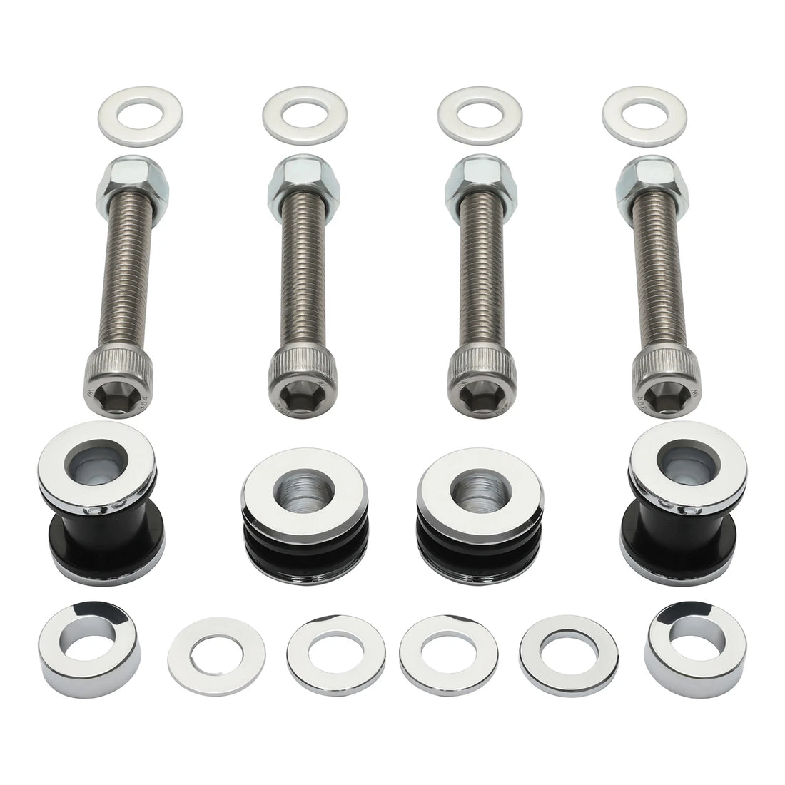 Chrome Sissy Bar Docking Hardware Kit Fit For Harley Fat Boy Flstf 2003-2017