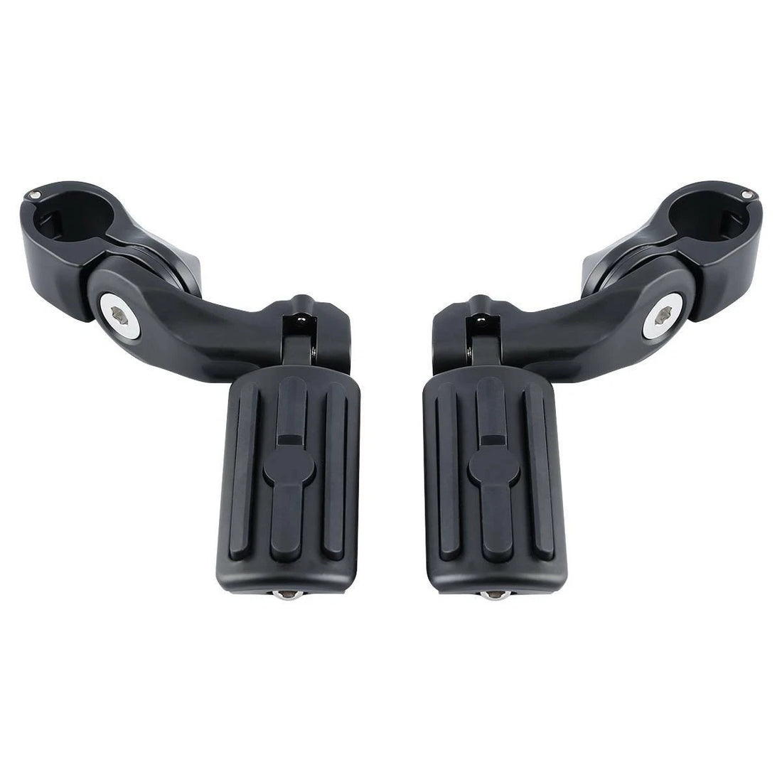 1-1/4" Matte Short Angled Highway Bar Engine Guard Footpegs Mount Fit For Harley