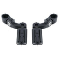 1-1/4" Matte Short Angled Highway Bar Engine Guard Footpegs Mount Fit For Harley