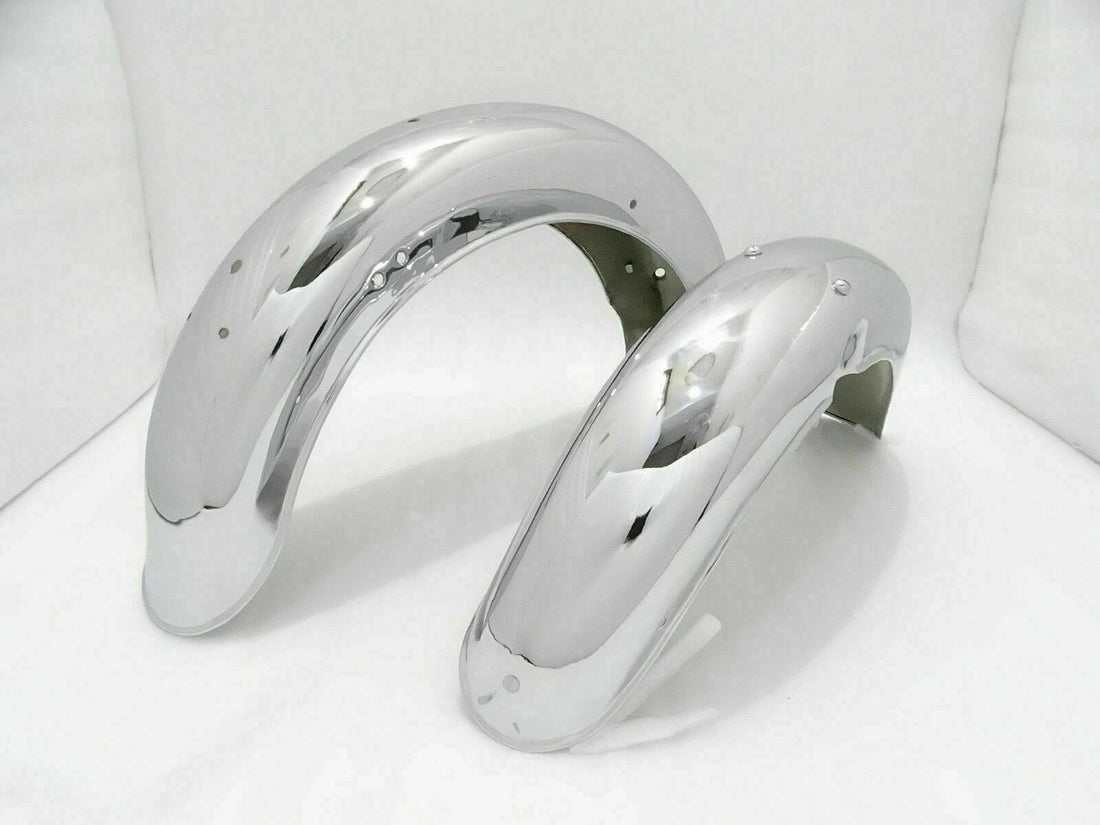 Fit For Norton Featherbed Slimline Front And Rear Chrome Mudguards @LS