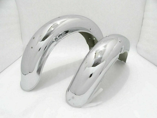 Fit For Norton Featherbed Slimline Front And Rear Chrome Mudguards @LS
