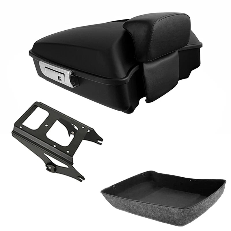 Matte Black Chopped Trunk Mount Rack Fit For Harley Tour Road Glide 09-13