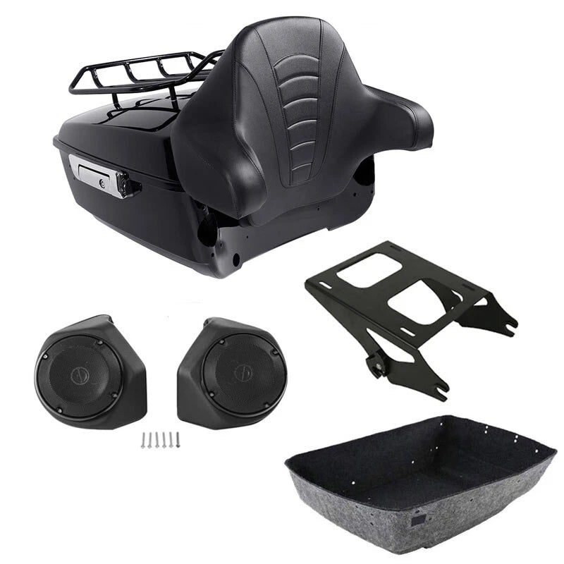 King Trunk Mount Pad Speakers Fit For Harley Touring Electra Road Glide 14-2026