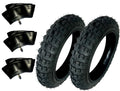 2) HD Tires And 3) Tubes Straight Stem Size 2.50-10 2.50X10 For Yamaha PW50 50CC