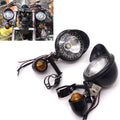 Black LED Driving Spot Fog lights Bar Angel Eye W/ Turn Signal Light Custom