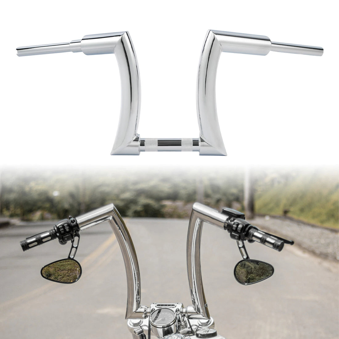 14" Rise 2" Ape Hanger Handlebar Fit For Harley Softail Heritage Classic Deluxe