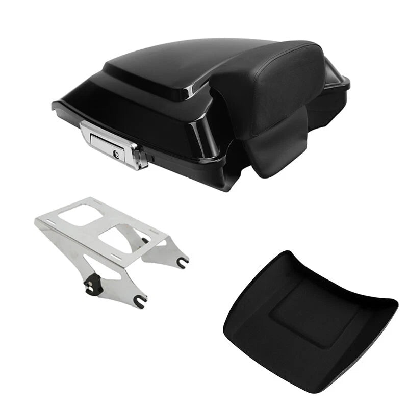 Razor Trunk Backrest Two-Up Mount Rack Fit For Harley Street Road Glide 2014-26