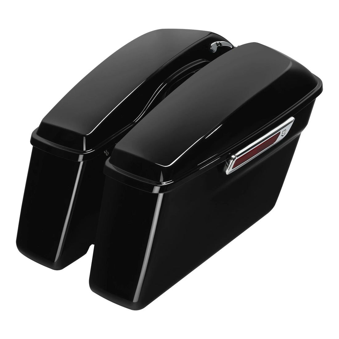 Vivid Black Hard Saddle Bags Saddlebags Fit For Harley Touring Road Glide 14-24