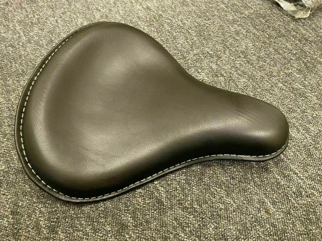 Harley Bobber Chopper Sportster Black Leather Deep Dish Solo Seat