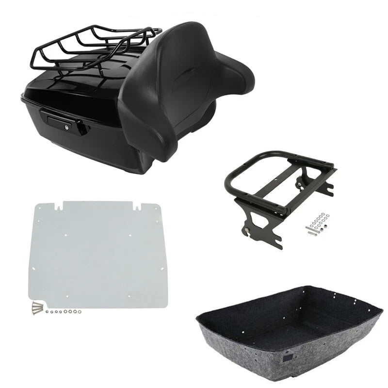 King Trunk Backrest Mount Rack Plate Fits For Harley Touring 97-08