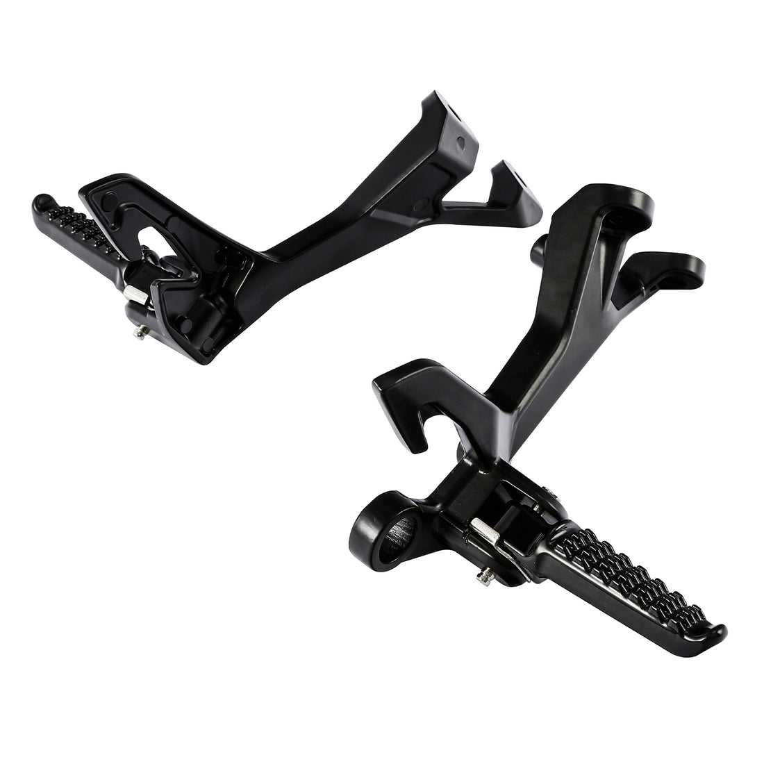 Black Passenger Footrests Footpegs Pegs Bracket Fit For Kawasaki Z400 2019-2024