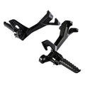 Black Passenger Footrests Footpegs Pegs Bracket Fit For Kawasaki Z400 2019-2024