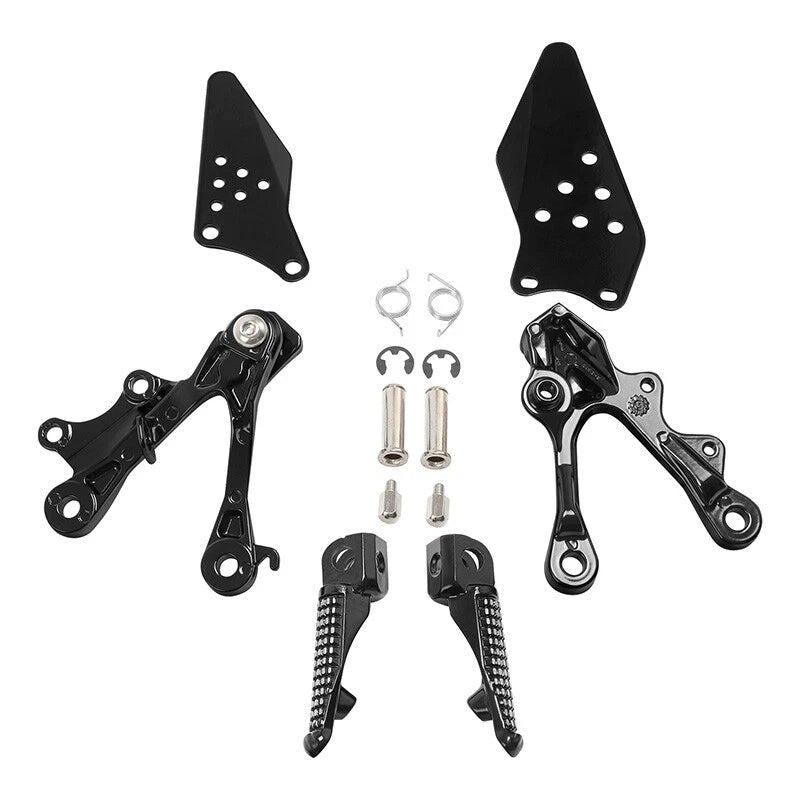 Rider Driver Footpegs Pegs Bracket Fit For Kawasaki Ninja ZX6R 09-18 ZX636 13-18