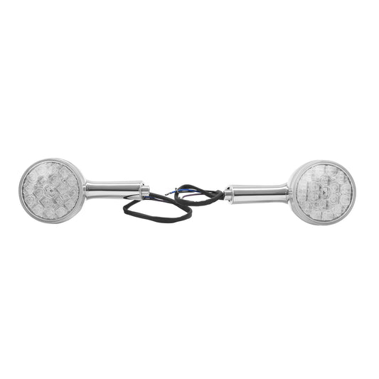 Chrome Rear Turn Signals Light Fit For Harley Touring 2009-2024 Softail 2000-25