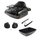 King Trunk Backrest Pad Rack Light Speakers Fit For Harley Cvo Road Glide 14-26